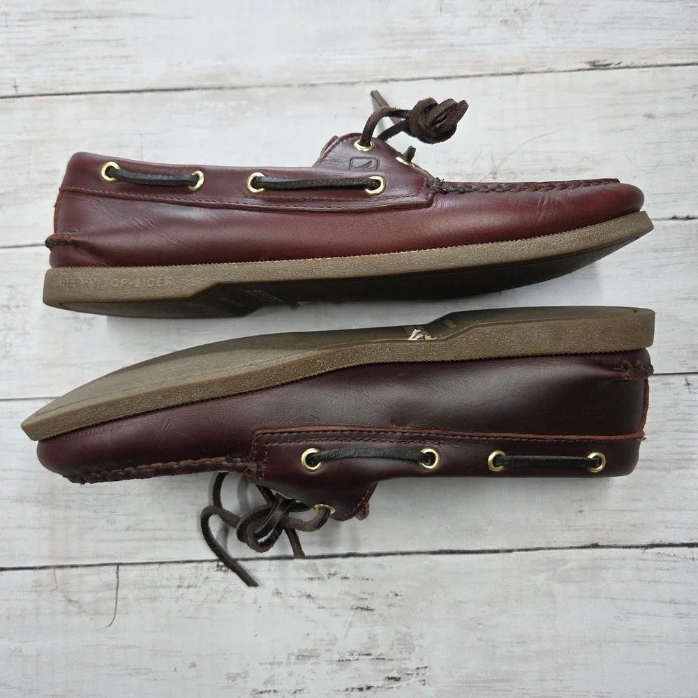 Sperry Authentic Original Boat Shoe Mens 10M Amaretto Leather 2-Eye 0195214